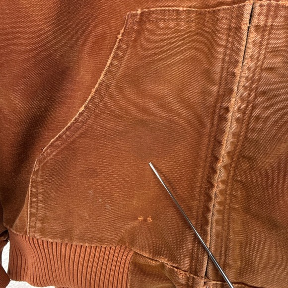 Carhartt Active Jacket Thermal Lined Mens Medium J160 CLY Clay Red Distressed - Picture 12 of 16